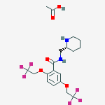 Benzamide, N-(2-piperidinylmethyl)-2,5-bis(2,2,2-trifluoroethoxy)-, (R)-, monoacetate