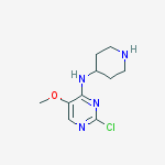 2-Chloro-5-methoxy-n-(piperidin-4-yl)pyrimidin-4-amine molecular structure