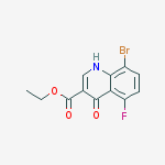 ethyl 8-bromo-5-fluoro-4-oxo-1,4-dihydroquinoline-3-carboxylate molecular structure