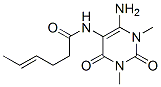 4-Hexenamide,  N-(6-amino-1,2,3,4-tetrahydro-1,3-dimethyl-2,4-dioxo-5-pyrimidinyl)- molecular structure