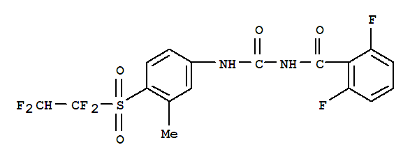 2,6-difluoro-N-({3-methyl-4-[(1,1,2,2-tetrafluoroethyl)sulfonyl]phenyl}carbamoyl)benzamide molecular structure