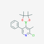 2-chloro-3-methyl-5-phenyl-4-(4,4,5,5-tetramethyl-1,3,2-dioxaborolan-2-yl)pyridine molecular structure