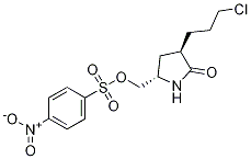 Benzenesulfonic acid, 4-nitro-, [(2S,4R)-4-(3-chloropropyl)-5-oxo-2-pyrrolidinyl]Methyl ester molecular structure