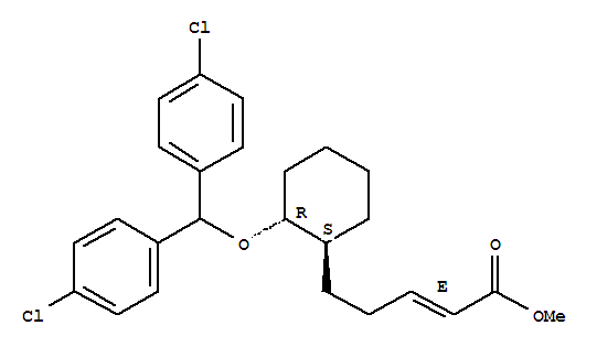 methyl (2E)-5-{(1S,2R)-2-[bis(4-chlorophenyl)methoxy]cyclohexyl}pent-2-enoate molecular structure