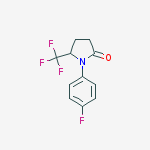 1-(4-FLUORO-PHENYL)-5-TRIFLUOROMETHYL-PYRROLIDIN-2-ONE molecular structure