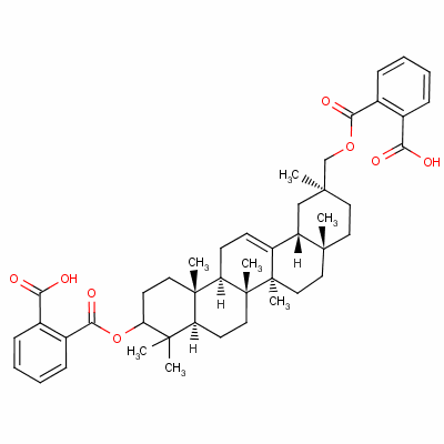 deoxoglycyrrhetol dihemiphthalate molecular structure