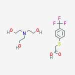 2-[bis(2-hydroxyethyl)amino]ethanol;2-[4-(trifluoromethyl)phenyl]sulfanylacetic Acid molecular structure