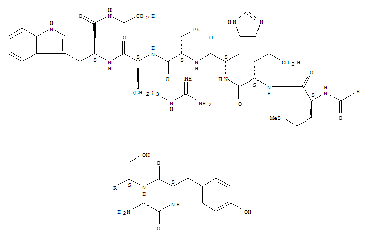 Glycine,glycyl-L-tyrosyl-L-seryl-L-methionyl-L-a-glutamyl-L-histidyl-L-phenylalanyl-L-arginyl-L-tryptophyl-(9CI) molecular structure