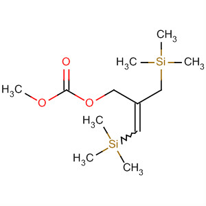 Carbonic acid, methyl3-(trimethylsilyl)-2-[(trimethylsilyl)methyl]-2-propenyl ester molecular structure
