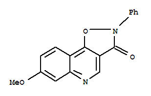 Isoxazolo[4,5-c]quinolin-3(2H)-one,7-methoxy-2-phenyl- molecular structure