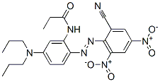 2-(2-cyano-4,6-dinitrophenylazo)-5-(N,N-dipropylamino)propionanilide