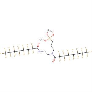 Octanamide,2,2,3,3,4,4,5,5,6,6,7,7,8,8,8-pentadecafluoro-N-[2-[(2,2,3,3,4,4,5,5,6,6,7,7,8,8,8-pentadecafluoro-1-oxooctyl)amino]ethyl]-N-[3-(trimethoxysilyl)propyl]- molecular structure