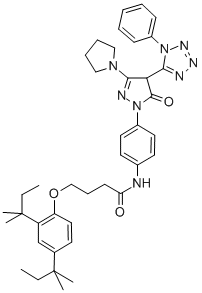 1-[4-[4-(2,4-DI-TERT-PENTYLPHENOXY)-BUTYRAMIDO]-PHENYL]3-PYRROLIDINO-4-(1-PHENYL-TETRAZOL-5-YL)-THIO-PYRAZOLIN-5-ONE