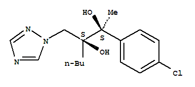 2,3-Heptanediol, 2-(4-chlorophenyl)-3-(1H-1,2,4-triazol-1-ylmethyl)-, (2R,3R)- molecular structure