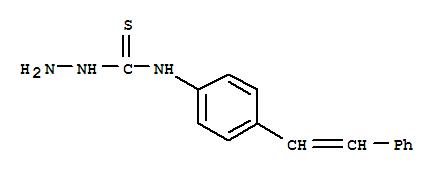 N-{4-[(E)-2-phenylethenyl]phenyl}hydrazinecarbothioamide molecular structure