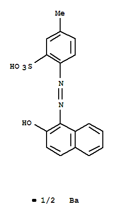 Benzenesulfonic acid, 2-[(2-hydroxy-1-naphthalenyl)azo]-5-methyl-, barium salt (2:1) molecular structure