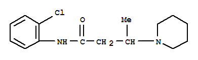 N-(2-chlorophenyl)-3-piperidin-1-ylbutanamide molecular structure
