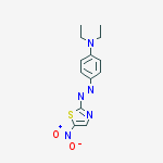 N,N-diethyl-4-[(E)-(5-nitro-1,3-thiazol-2-yl)diazenyl]aniline molecular structure