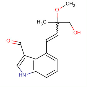 1H-Indole-3-carboxaldehyde,4-(4-hydroxy-3-methoxy-3-methyl-1-butenyl)- molecular structure