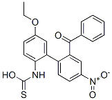 [[2-(2-benzoyl-4-nitro-phenyl)-4-ethoxy-phenyl]amino]methanethioic aci d molecular structure