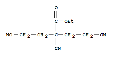 butanoic acid, 2,4-dicyano-2-(2-cyanoethyl)-, ethyl ester molecular structure