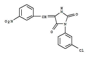 (5Z)-3-(3-chlorophenyl)-5-[(3-nitrophenyl)methylidene]imidazolidine-2,4-dione