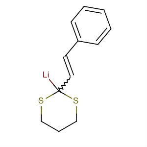 Lithium, [2-(2-phenylethenyl)-1,3-dithian-2-yl]- molecular structure