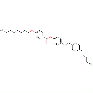 Benzoic acid, 4-(octyloxy)-, 4-[2-(4-pentylcyclohexyl)ethyl]phenyl ester,trans- molecular structure
