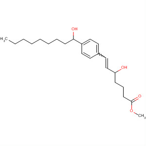 6-Heptenoic acid, 5-hydroxy-7-[4-(1-hydroxynonyl)phenyl]-, methyl ester molecular structure
