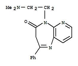 5-[2-(dimethylamino)ethyl]-2-phenyl-3,5-dihydro-4H-pyrido[2,3-b][1,4]diazepin-4-one molecular structure
