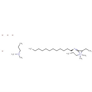 1-Propanaminium,N,N'-[(dodecylimino)di-2,1-ethanediyl]bis[N,N-dimethyl-, dibromide molecular structure
