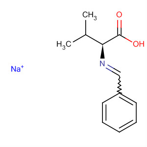 L-Valine, N-(phenylmethylene)-, sodium salt molecular structure