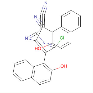 2-Naphthalenol,1,1'-[(6-chloro-2,4-pyrimidinediyl)bis(nitrilomethylidyne)]bis- molecular structure