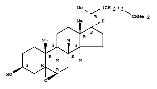 (3beta,5alpha,6beta)-5,6-epoxycholestan-3-ol molecular structure