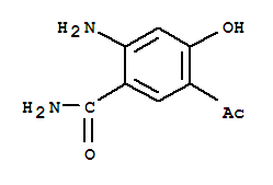 5-Acetyl-2-amino-4-hydroxy-benzamide molecular structure