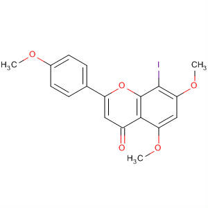 4H-1-Benzopyran-4-one, 8-iodo-5,7-dimethoxy-2-(4-methoxyphenyl)- molecular structure
