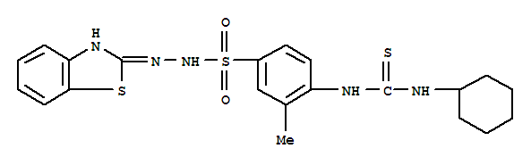 1-(4-{[2-(1,3-benzothiazol-2-yl)hydrazino]sulfonyl}-2-methylphenyl)-3-cyclohexylthiourea
