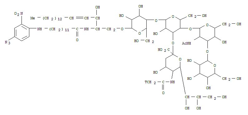 12-((4-azido-2-nitrophenyl)amino)dodecanoyl-GM1 molecular structure