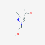 1-(2-Hydroxyethyl)-3-methyl-1H-pyrazole-4-carbaldehyde molecular structure