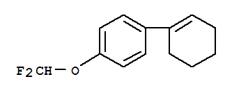 Benzene,1-(1-cyclohexen-1-yl)-4-(difluoromethoxy)- molecular structure
