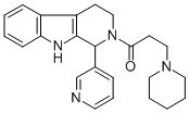 1,2,3,4-Tetrahydro-2-(1-oxo-3-(1-piperidinyl)propyl)-1-(3-pyridinyl)-9 H-pyrido(3,4-b)indole molecular structure