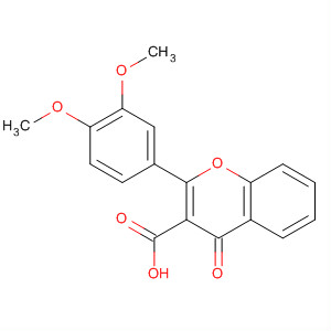 4H-1-Benzopyran-3-carboxylic acid, 2-(3,4-dimethoxyphenyl)-4-oxo- molecular structure
