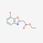 Ethyl 2-(7-fluoro-1,3-benzoxazol-2-yl)acetate molecular structure