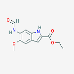 ETHYL 6-FORMYLAMINO-5-METHOXYINDOLE-2-CARBOXYLATE molecular structure