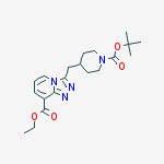 tert-Butyl 4-{[8-(ethoxycarbonyl)-[1,2,4]triazolo-[4,3-a]pyridin-3-yl]methyl}piperidine-1-carboxylate molecular structure