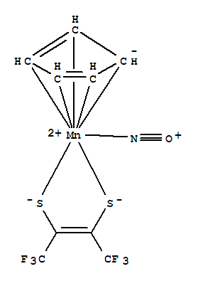 cyclopenta-1,3-diene; (Z)-1,1,1,4,4,4-hexafluorobut-2-ene-2,3-dithiolate; manganese; nitridooxonium molecular structure
