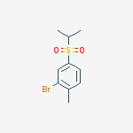 2-bromo-4-(isopropylsulfonyl)-1-methylbenzene molecular structure
