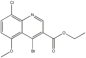 4-Bromo-8-chloro-5-methoxyquinoline-3-carboxylic acid ethyl ester molecular structure