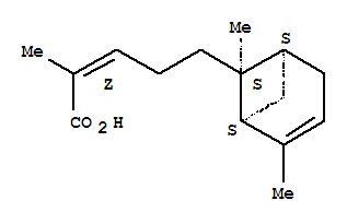 2-Pentenoicacid, 5-(2,6-dimethylbicyclo[3.1.1]hept-2-en-6-yl)-2-methyl-, [1S-[1a,5a,6b(Z)]]- molecular structure