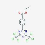 Benzoic acid, 4-[4,6-bis(trichloromethyl)-1,3,5-triazin-2-yl]-, ethyl ester molecular structure
